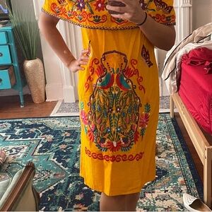 Colorful Embroidered Dress